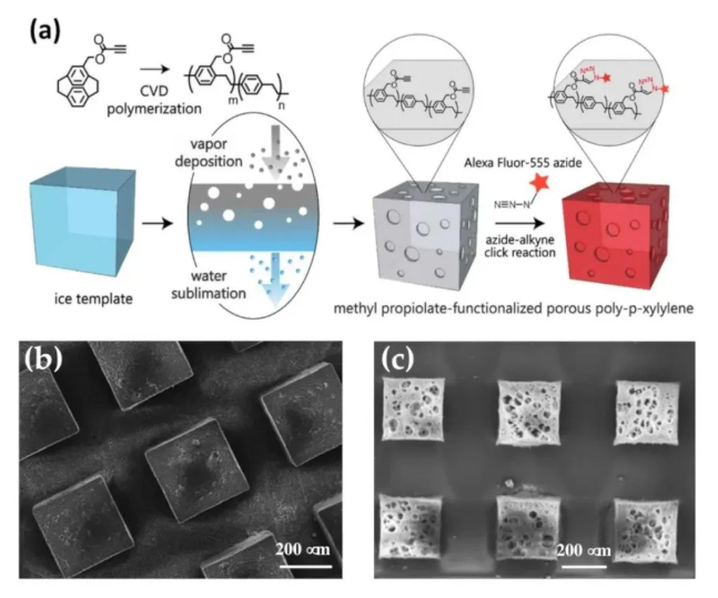 气相升华与沉积工艺制备击化学的多孔聚合物材料