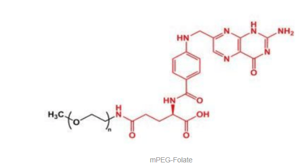 mPEG-FA，甲氧基聚乙二醇mPEG-Folate，叶酸修饰folic acid